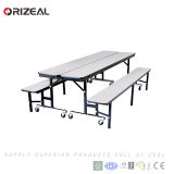 Orizeal Folding Mobile Dining Table with Chrome Dining Table Legs
