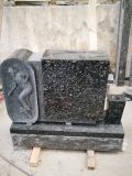 Chinese Customized Wholesale Price Blue Pearl Granite Carved Rose Monument Sign with Polished for Cemetery Memorials Popular in USA