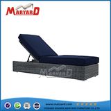 Patio Furniture Modern Design Waterproof Cushion Wicker Lounger