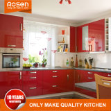 Red Colors Design Acrylic Laminate Kitchen Cabinet