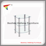 High Quality Tempered Clear Glass Corner Table (C019)