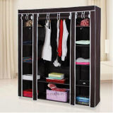 Modern Simple Wardrobe Household Fabric Folding Cloth Ward Storage Assembly King Size Reinforcement Combination Simple Wardrobe (FW-36D)