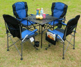 Metal Chair and Table Legs with Canopy Shade; Portable Camp