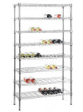 Adjustable Chrome Metal Wine Rack Shelf for Storage