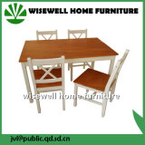 5-Piece Pine Wood Bi Color Dining Set Furniture (W-DF-0627)