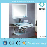Combine Bathroom Vanity Lacquer Glass Washing Basin with Mirror (BLS-2047)