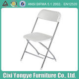 White Chormed Plastic Folding Chairs for Party