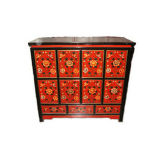 Antique Chinese Furniture Painted Drawers Cabinet Lwb549
