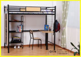 Factory Wholesale Steel Bunk Bed with Table and Bookcase