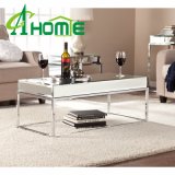 Mirror Furniture Stainless Steel Coffee Table with Clear Mirror