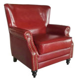 Red Color Leather Club Chair Used in Club Furniture (A888)
