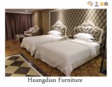French Style Queen Size Two Bed Hotel Bedroom Furniture Sets (HD036)