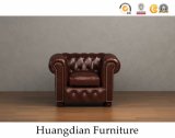 Wholesale Furniture China Living Room Tufted Leather Chesterfield Sofa (HD550)