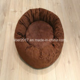 Soft Warm Round Brown Cat Dog Sofa Bed Plush Pet furniture