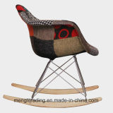 Wholesale Armchair Fabric Rocking Chair in Outdoor with Wire Base