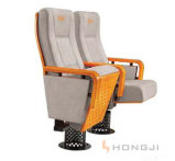 Hongji PU Leather and Slow Return Function Armrest Solid Wood Chair