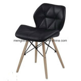 Black PU Cover Plastic Dining Chairs