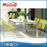 New Design Light Color Textile Fabric Dining Table Set