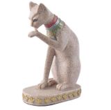 Egypt Cats Figurine Colored Drawing Fortune Cat Statue Resin Crafts