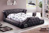 Chesterfield Modern Bedroom Bed with Leather