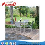 Outdoor Garden Stainless Steel Furniture Dining Set and Stainless Steel Tea Table