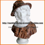 Female with Hat Marble Bust Mbt1705