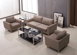 Fashionable Combination Cleanable Leisure Solid Leg PU Fabric Sofa