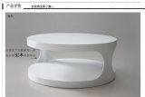 Round Wooden Coffee Table for The Retail Store, White Color Platform