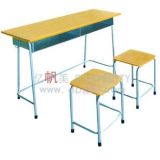 New Design School Furniture Wooden Double Student Desk and Chair
