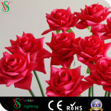 Artificial Single Steam Rose Flower Light for Wedding Decoration