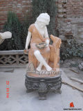 Natural Stone Lady Carved Modern Sculpture for Decoration