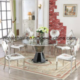 Modern Style Stainless Steel Dining Table and Chairs