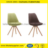 Wholesale Modern Cheap Leisure Plastic Dining Chairs with Wooden Legs