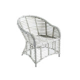 Latest Design Waterproof UV-Resistance Synthetic PE White Wicker Chair for Balcony