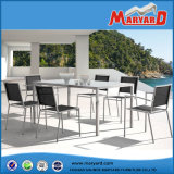 Stainless Steel Garden Furniture Set with Dining Table and Chairs