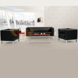 Black Real Cow Leather Office Modern Sofa (HY-NNH-S19)