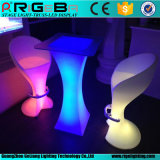 Hot Selling RGB Square LED Cocktail Table Rigeba Plastic Table LED Furniture