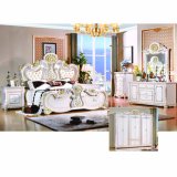 Antique Bedroom Furniture with Antique Bed and Cabinet (W801#)