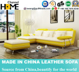 Fashion Yellow and White Leather Sofa for Home Living Room (HC1081)