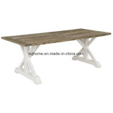 Country Style Rectangular White Used Wooden Dining Table (AF-120)