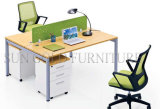 Modern Hot Sale Two Seats Office Computer Table with File Cabinet (SZ-WSL310)