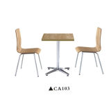 Modern Stainless Steel Frame Restaurant Desk and Chair