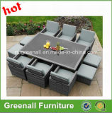 6 Persons Dining Cube Rattan Outdoor Furniture Set