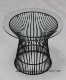 Leisure Restaurant Dining Furniture Metal Wire Glass Side Table
