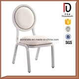 Round Back Red and White Stripe Fabric Dining Chairs