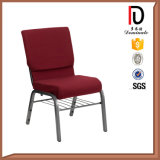 Commercial Furniture Cheap Arm Aluminium Metal Church Chair with Net