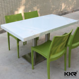 White Artificial Marble Stone Restaurant Table