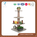 Four Tier Square Wooden Display Table