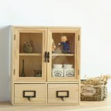 Organizer Furniture Cosmetic Storage Box Pine Wood Cabinet Home Furniture