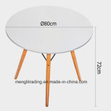 White Round Eames Style Dining Table